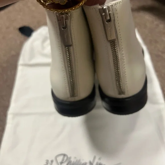 3.1 Phillip Lim White Ankle Boots - Picture 2 of 4